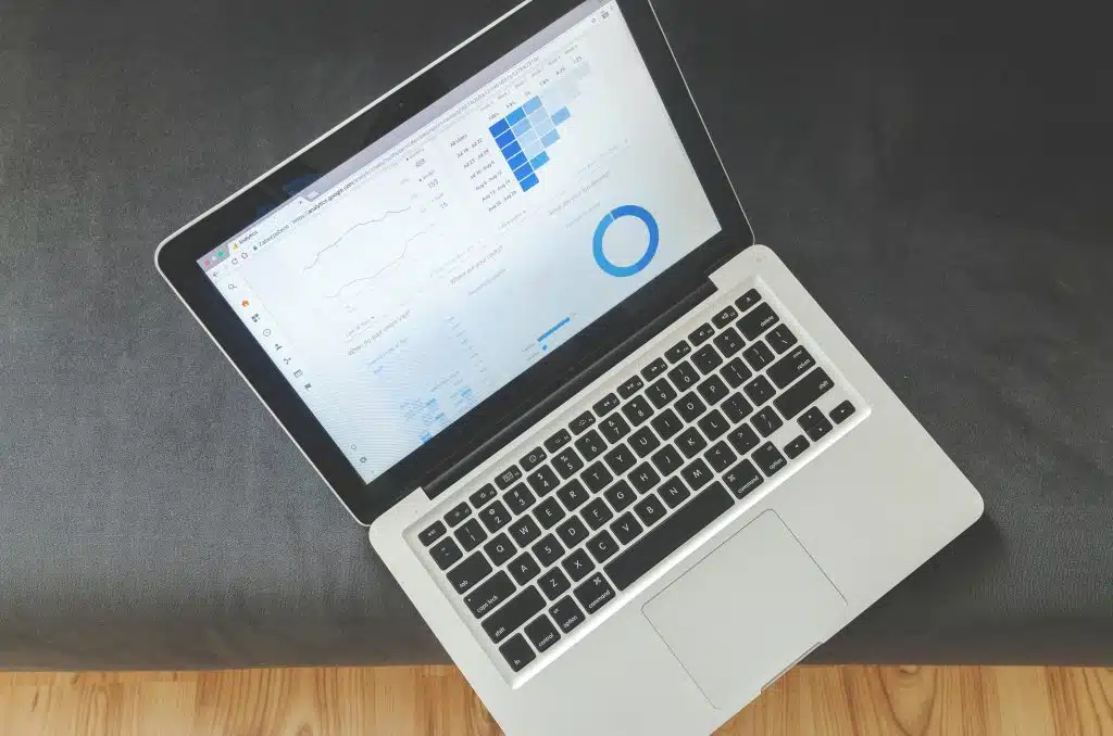 laptop with analytics