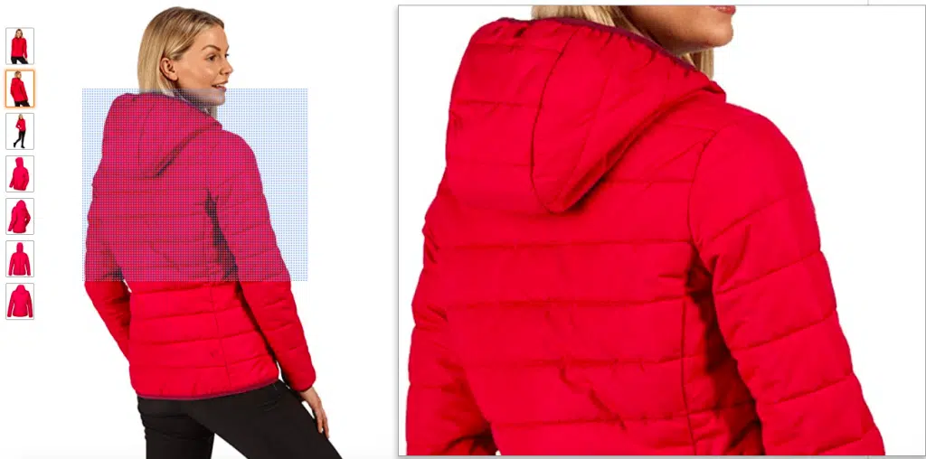 red jacket listing amazon