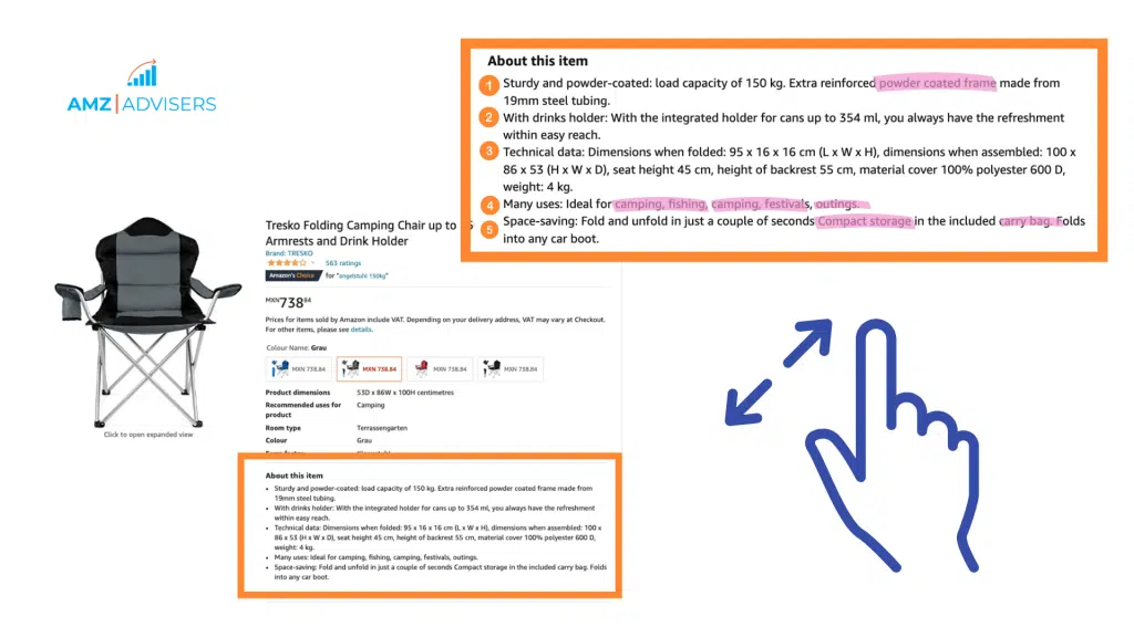 bullet points amazon