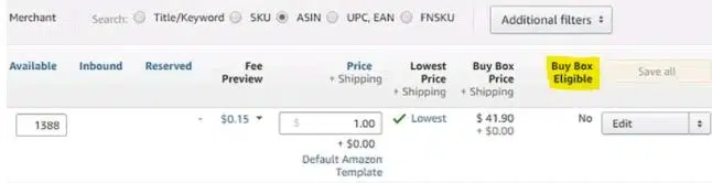 Amazon Buy Box Eligibility