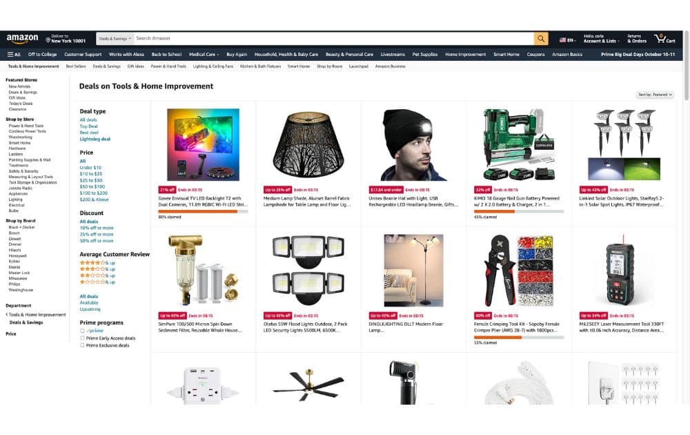 Amazon Lightning Deals (screenshot) Amazon Lightning Deals (screenshot)