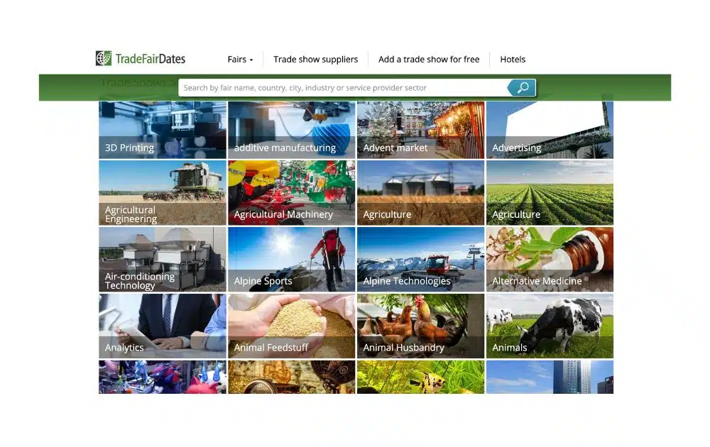 Trade Fair Dates (screenshot) Trade Fair Dates (screenshot)