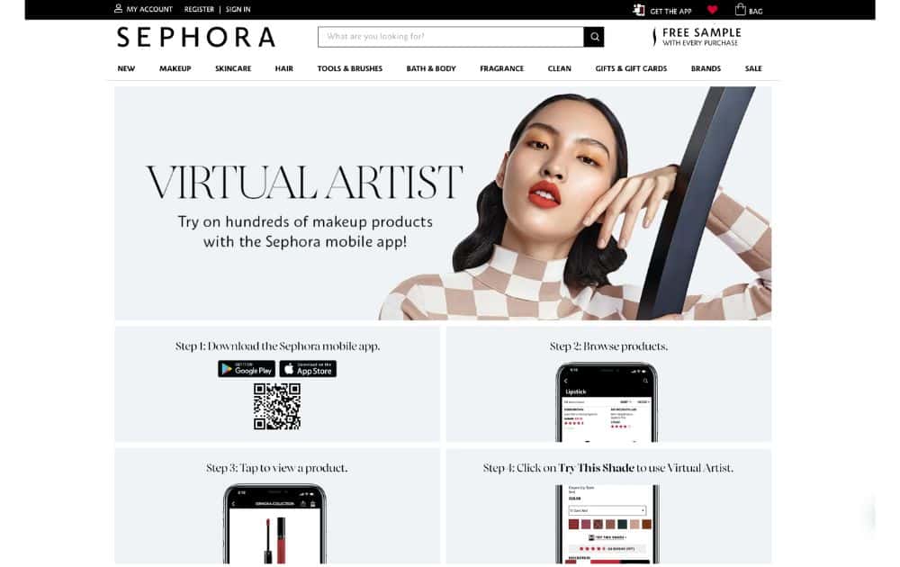 Sephora's Virtual Artist (screenshot)